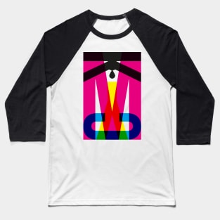 CMYK Ink Drop Typography Baseball T-Shirt